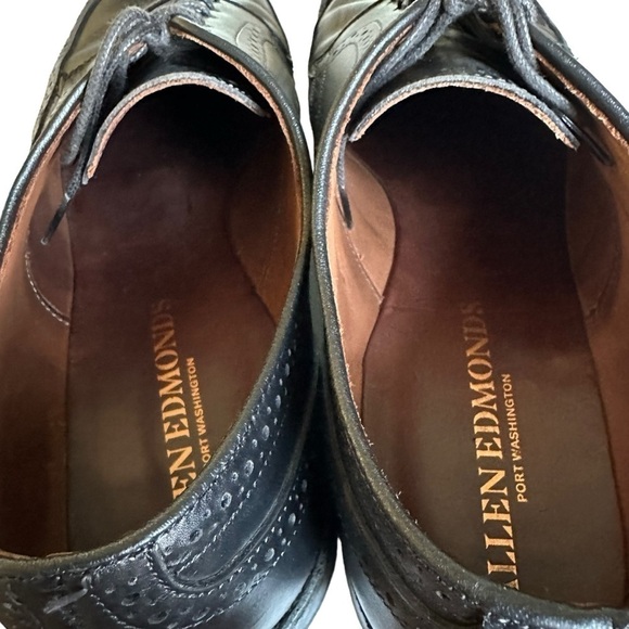 Allen Edmonds Stuttgart Wingtip Oxfords Black Leather USA Sz 13 main image 4